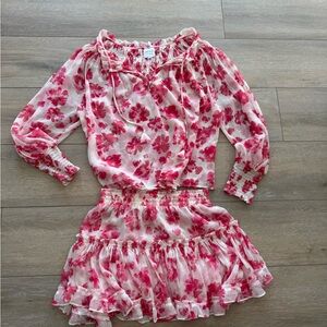 Miss Floral skirt and top set